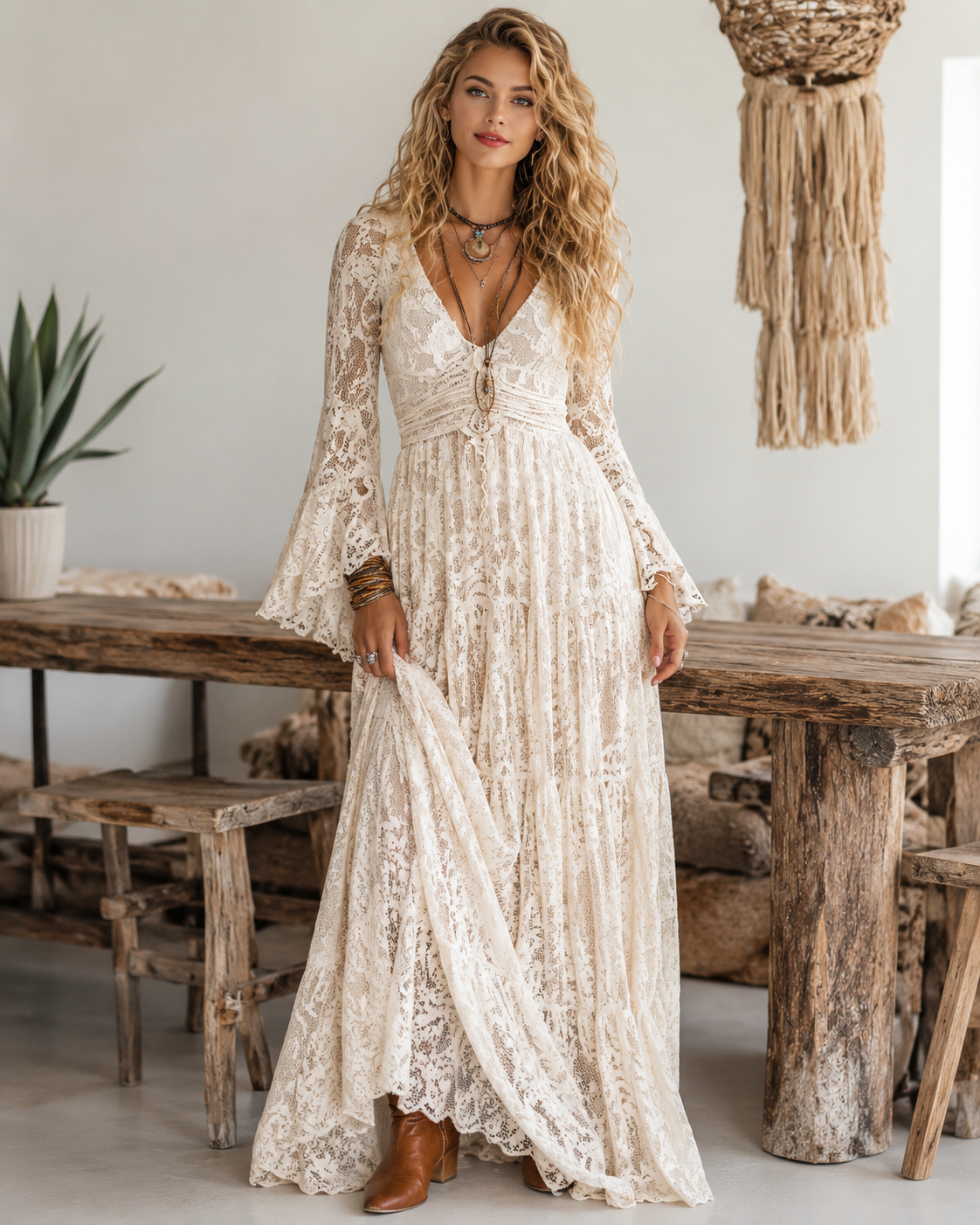 Romantic Lace Maxi Dress