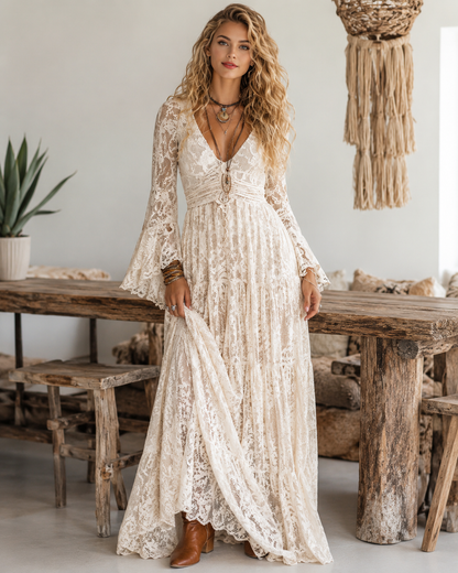 Romantic Lace Maxi Dress