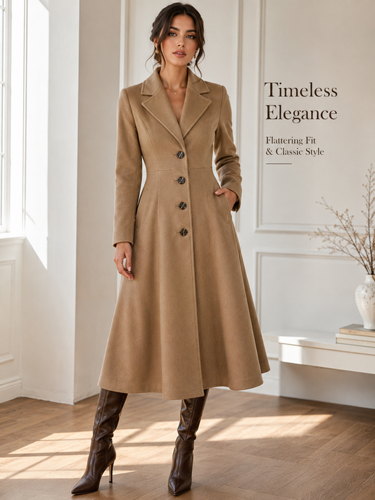 Double-Breasted A-Line Trench Coat