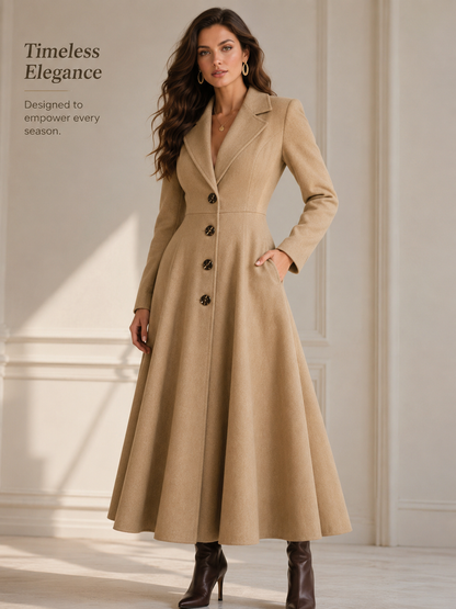Double-Breasted A-Line Trench Coat